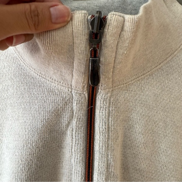 Tommy Bahama 1/4 Zip Sweater Size XXL Beige 100% Cotton Neutral Office Casual - Picture 4 of 9